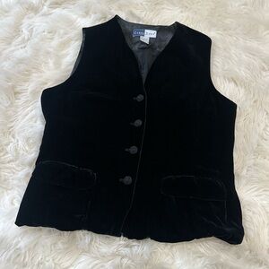 Elegant Black Velvet Vest